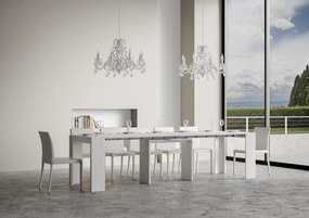 Consolle Allungabile Elegante Mia con Varie Dimensioni, 90x42/302 / BIANCO FRASSINO