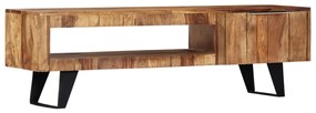 Mobile Porta Tv 140x30x40cm İn Legno Massello Di Sheesham /