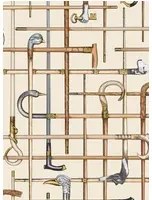 Fornasetti Tapete Bastoni von Cole and Son - Cream