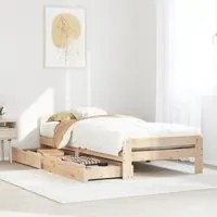 Letto senza Materasso 90x200 cm in Legno Massello di Pino 3309047