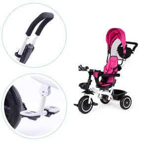 Triciclo, passeggino in rosa scuro ECOTOYS