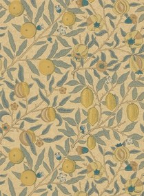 Morris & Co Carta da parati Fruit - Blue/ Gold/ Brown