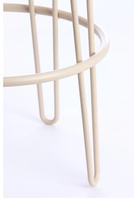 Sedia da bar color crema in imbottito (altezza della seduta 73 cm) Alice – Light &amp; Living