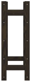 Portabottiglie per 20 bottiglie nero legno massello di pino