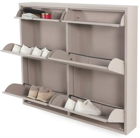Scarpiera in metallo grigio-beige Billy - Spinder Design