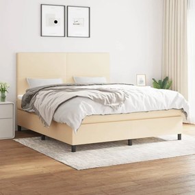 Giroletto A Molle Con Materasso Crema 160x200 Cm İn Tessuto /