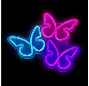 2Kids Toys - Decorazione da parete neon LED/5W/USB Farfalle