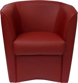 Poltrona in ecopelle bordeaux poltroncina