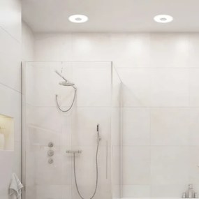 Briloner 7480019 - Plafoniera da incasso a LED per bagno, 6W/230V, 3000/4000/6500K, IP44, bianca