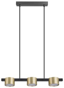 Lampadario LED a sospensione con filo MIRELLA 3xGX53/6W/230V oro/nero