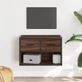 Mobile Tv Rovere Marrone 60x31x39,5cm İn Truciolato E Metallo /
