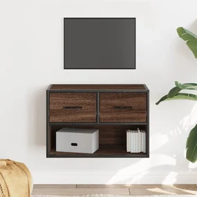 Mobile Tv Rovere Marrone 60x31x39,5cm İn Truciolato E Metallo /