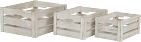 BRYSON - set di 3 cassette in legno