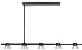 Lampadario LED design Antidus nero Ø45cm, luce calda 2800 lumen, INSPIRE