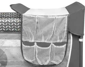 Lionelo - Lettino da viaggio FLOWER Grigio Scandi