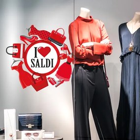 I love saldi fashion | Vetrofania