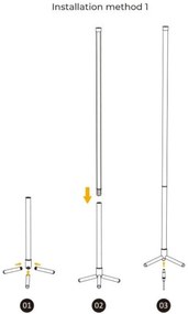 Lampada da Pavimento LED 12W RGB+CCT Smart e da Telecomando