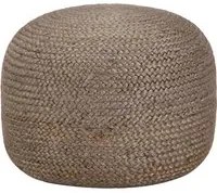 Pouf Lavorato a Mano Grigio Chiaro 45x30 cm in Juta cod mxl 67700