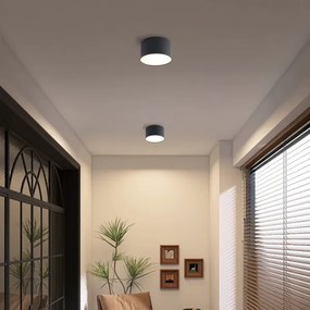 Brilagi - Plafoniera da soffitto per bagno LED FORIS LED/9W/230V Ø 9 cm nera IP44