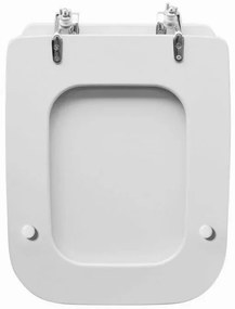 Copriwater serie Conca colore Bianco Ideal Standard legno rivestito e cerniere in acciaio