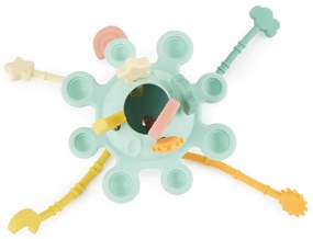 Bieco - Giocattolo di motricità in silicone con attività - eucalyptus