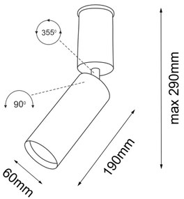 Shilo 7206 - Faretto SHIMA 1xGU10/15W/230V bianco