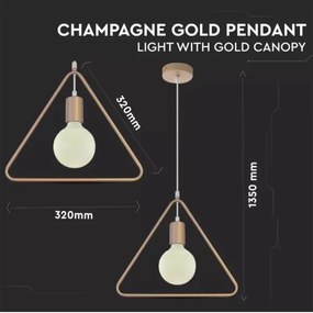 Lampadario su filo 1xE27/60W/230V triangolo