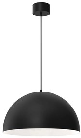 Lampadario a sospensione con filo SINGLE 1xE27/60W/230V diametro 50 cm nero/bianco