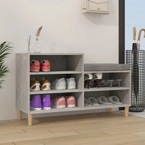Scarpiera Grigio Cemento 102x36x60 Cm İn Legno Multistrato /