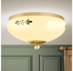 Orion DL 7-672 - Plafoniera LANDHAUS 1xE27/60W/230V diametro 21 cm ottone/beige