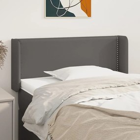 Testiera Ad Orecchio Grigio 83x16x78/88 Cm İn Similpelle /