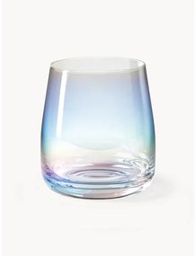 Bicchieri in vetro soffiato iridescente Rainbow 4 pz