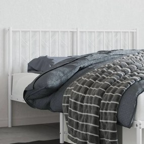 Testiera İn Metallo Bianco 140 Cm /