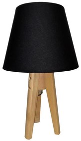 Lampada da tavolo CONE 1xE27/60W/230V pino nero