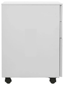 Schedario mobile grigio chiaro 39x45x60 cm in acciaio