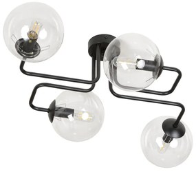 Lampadario da Soffitto BRENDI 4 in acciaio e vetro 4xE14 Colore delle Sfere Trasparente