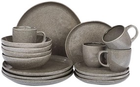 Servizio di piatti e posate 16 pezzi gres porcellanato COSTMARY Beliani