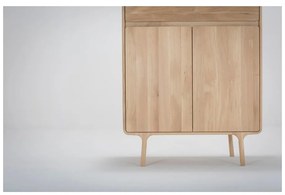 Cassettiera in rovere massiccio Fawn - Gazzda