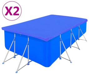 Coperture Per Piscina 2 Pz Pe Rettangolari 90 G/mq 400x207 Cm /