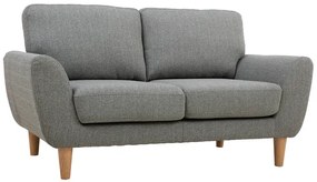 Divano scandinavo 2 posti tessuto grigio chiaro ALICE