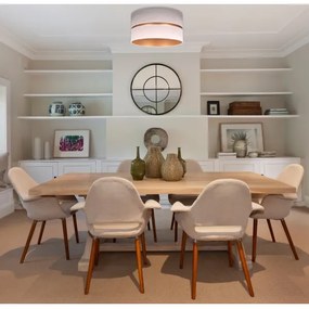 Duolla - Plafoniera DUO 1xE27/15W/230V diametro 40 cm beige/oro