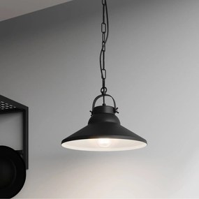 Luminex Lampada a sospensione Iron, nero/bianco