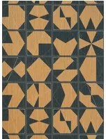 Osborne & Little Carta da parati Kutani Vinyl - Silver/ Stone
