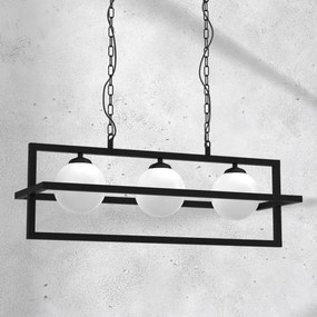 Lampadario a catena DIEGO 3xE14/40W/230V nero