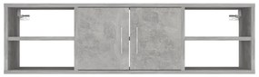 Scaffale a parete grigio cemento 102x30x29 cm in truciolato