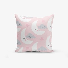 Federa in misto cotone con punti Luna e Nuvola, 45 x 45 cm Moon and Cloud - Minimalist Cushion Covers