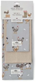Set di strofinacci in cotone 3 pz 45x65 cm Hen House – Cooksmart ®