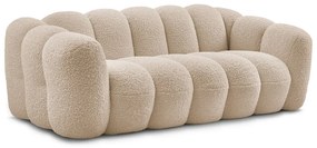 Divano marrone chiaro con rivestimento in bouclé 232 cm Hippolyte – Bobochic Paris