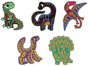 Scratch art - Sagome di dinosauri