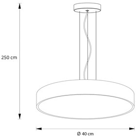 Arcchio Vanida LED a sospensione, nero, 40 cm